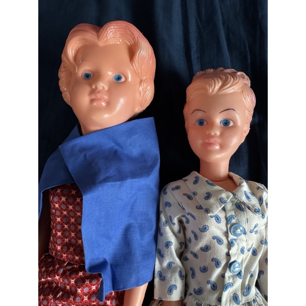 Two Vintage Lady Plastic Doll MPF